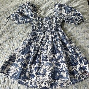 STAUD Blue Toile Dress